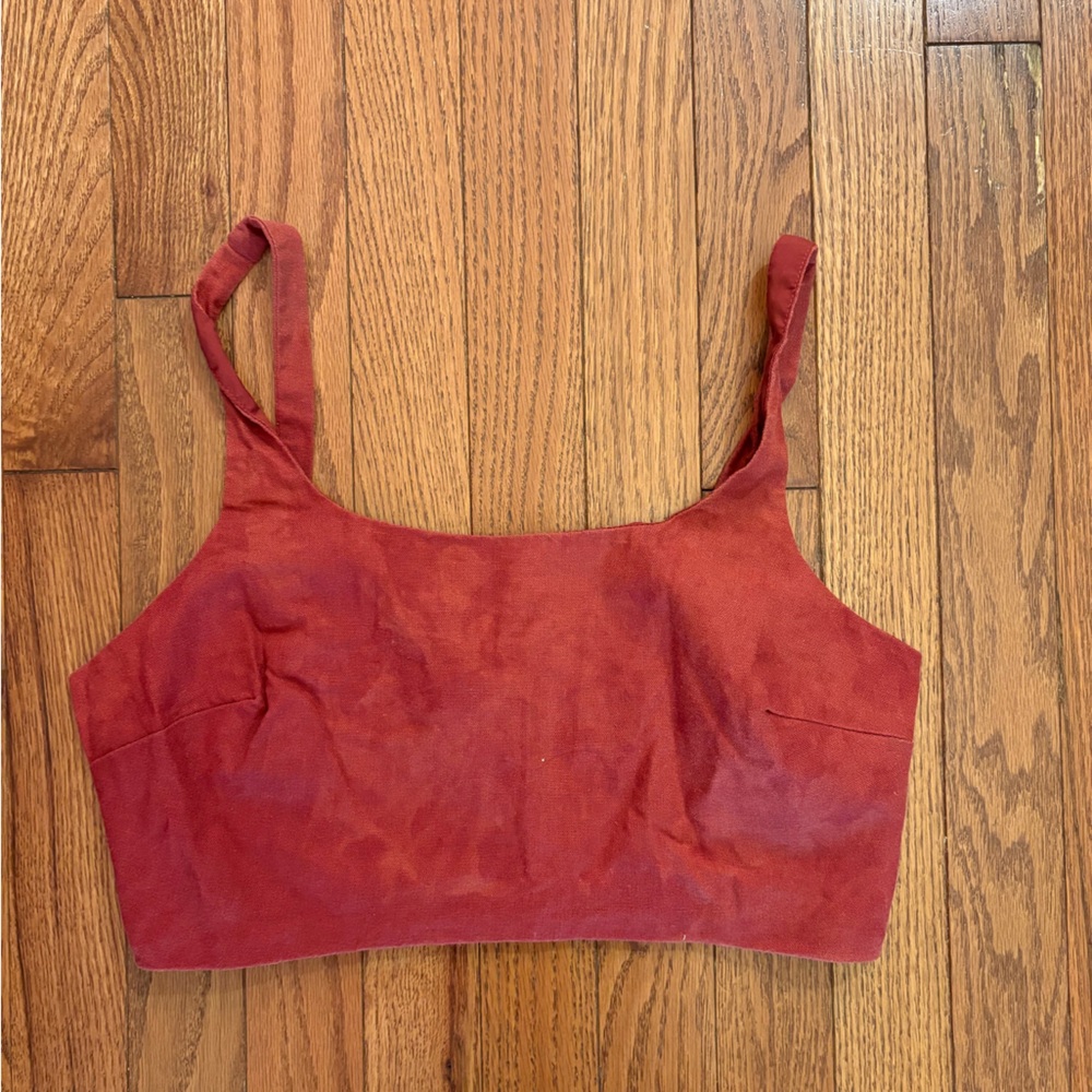 House of Harlow 1960 Burgundy Smocked Dress
